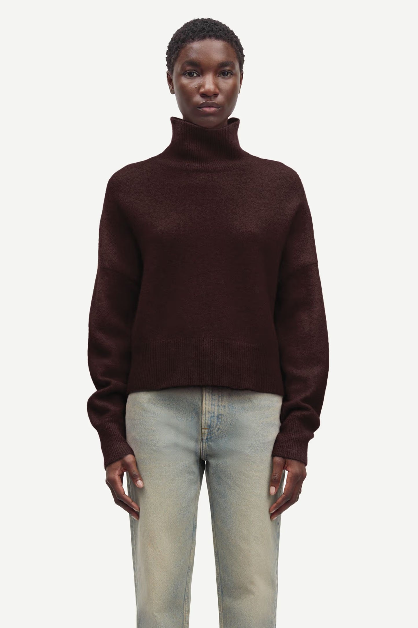 SAMSOE NOLA TURTLENECK BLACK COFFEE