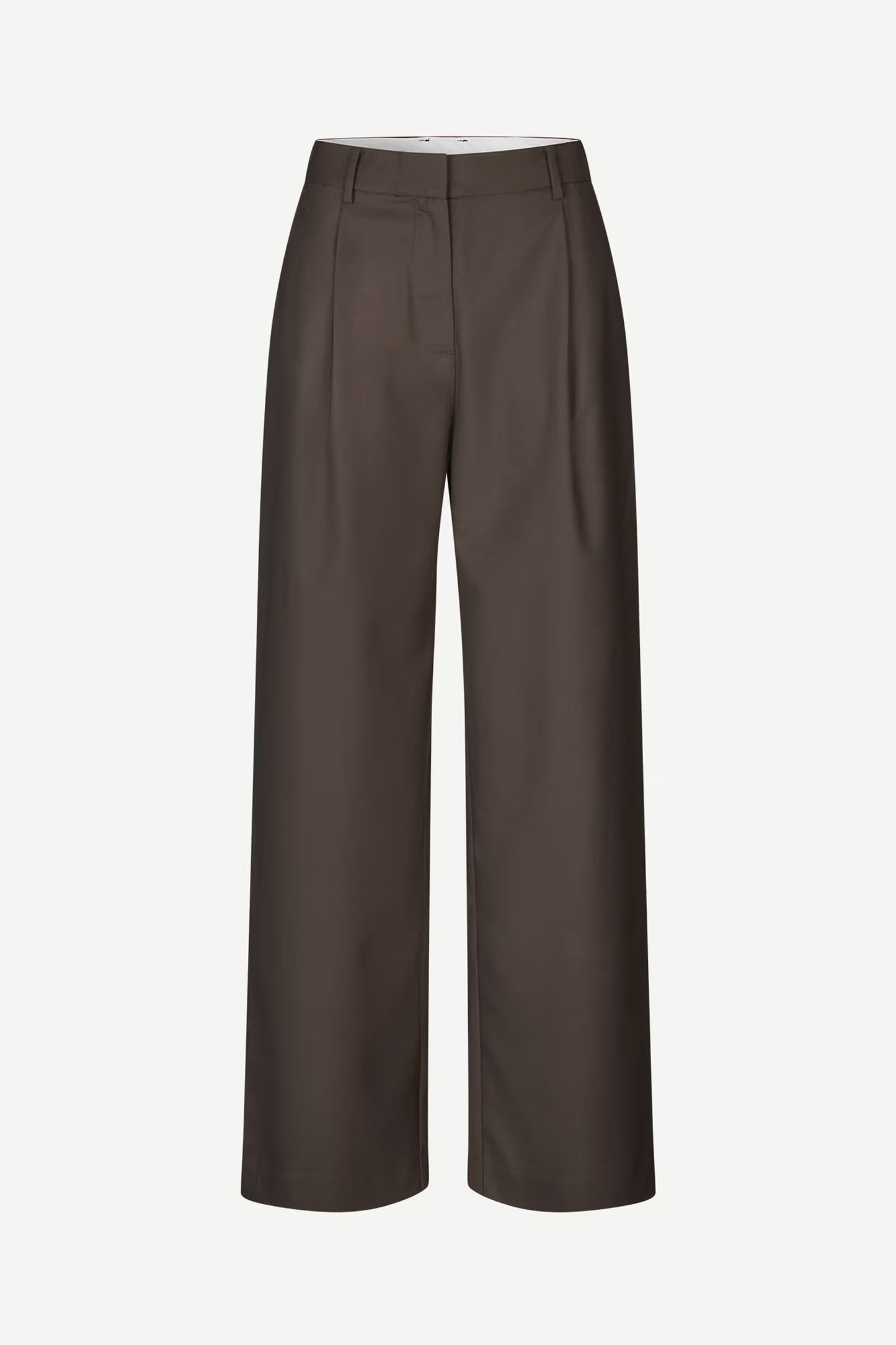 SAMSOE SAAGNETA TROUSERS BLACK COFFEE