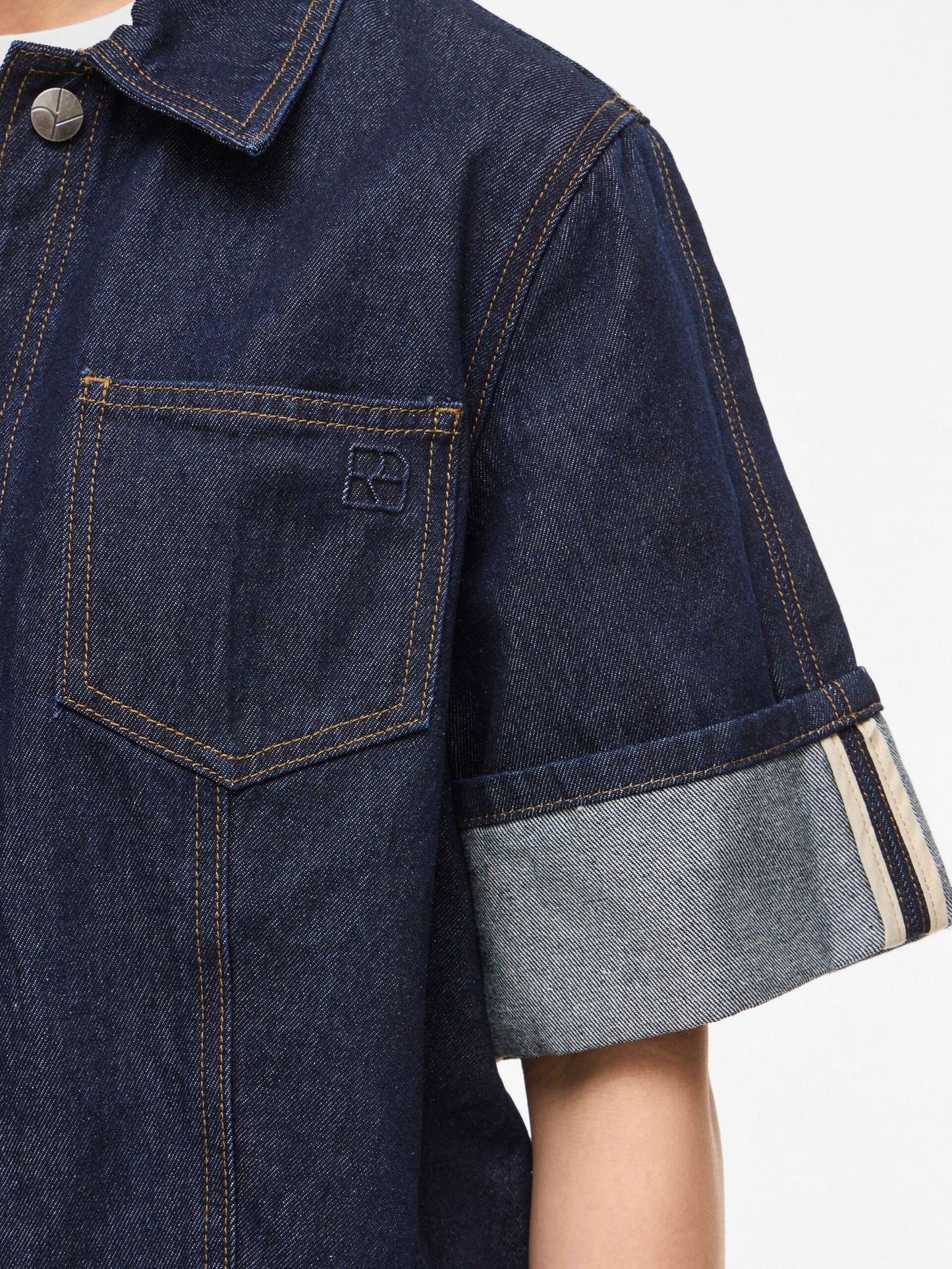 ROUGE EDIT SHORT SLEEVE DENIM SHIRT - S. LABELS