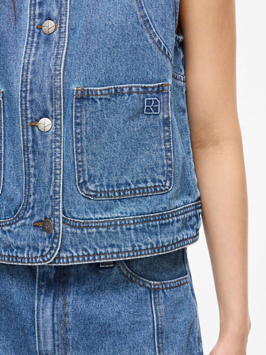 ROUGE EDIT DENIM WAIST COAT DARK BLUE - S. LABELS