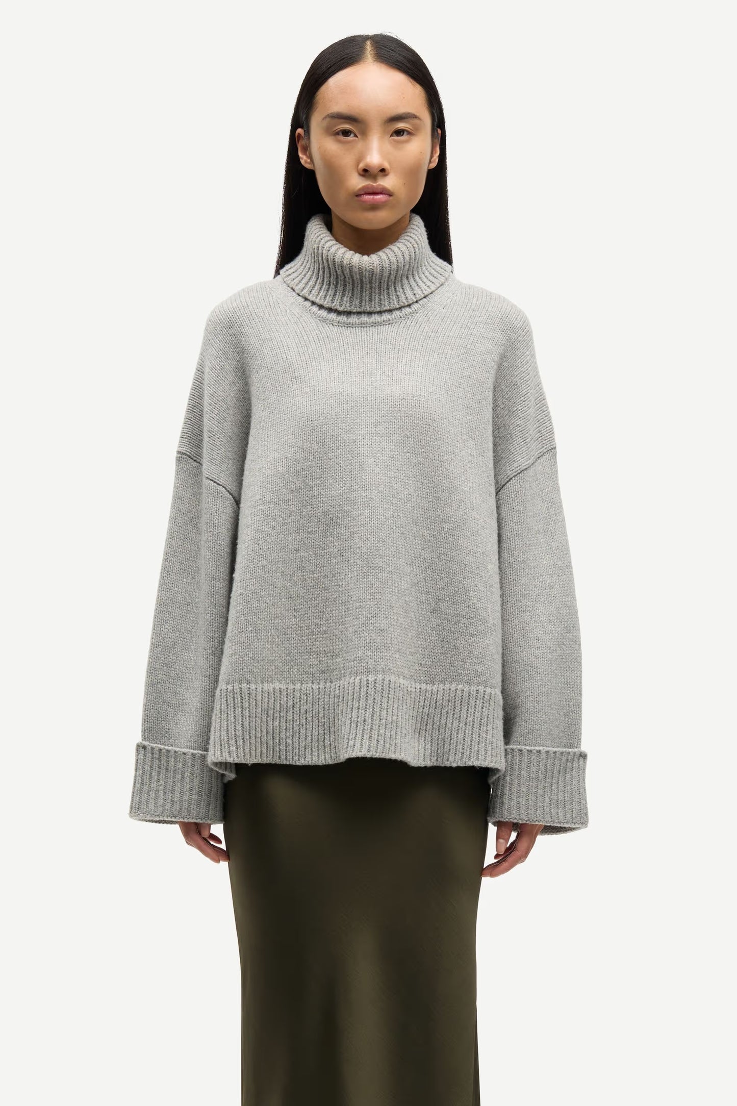 SAMSOE SAKEIKU TURTLENECL GREY