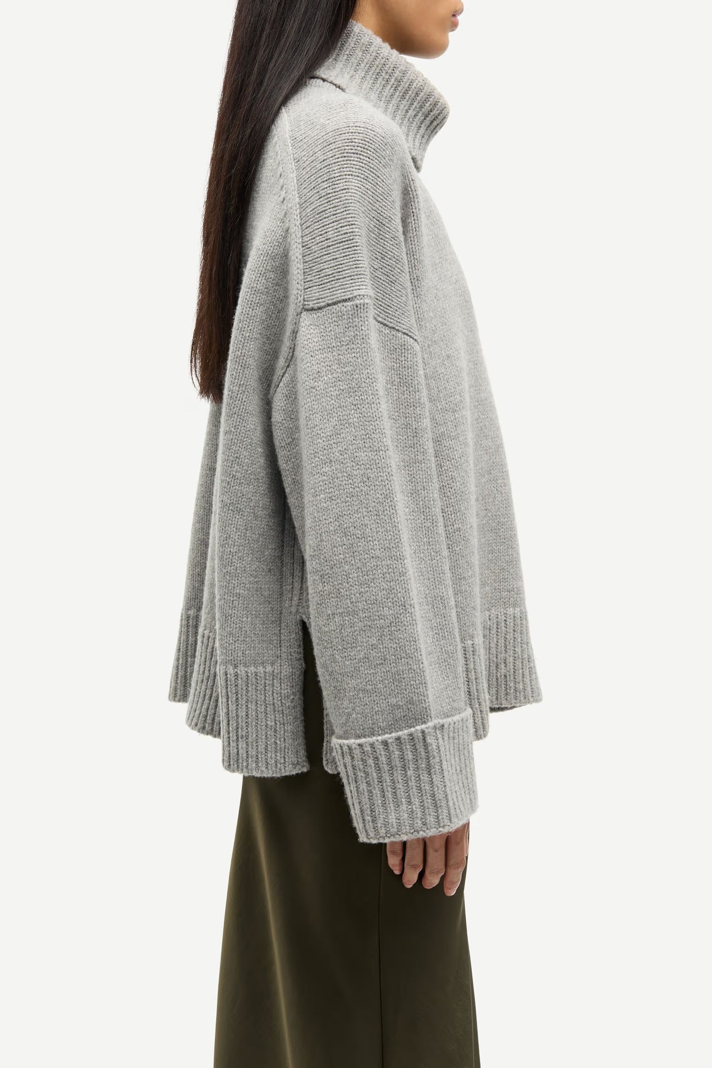 SAMSOE SAKEIKU TURTLENECL GREY