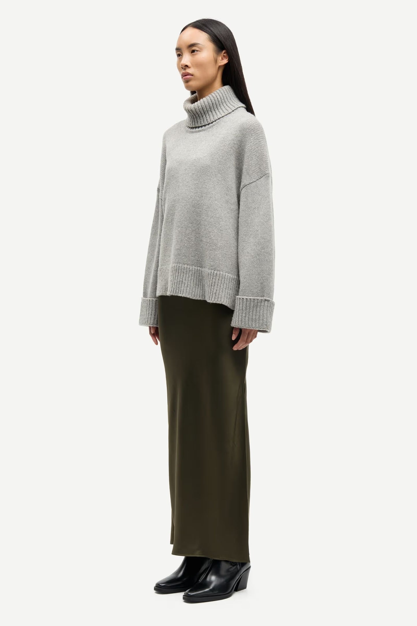 SAMSOE SAKEIKU TURTLENECL GREY