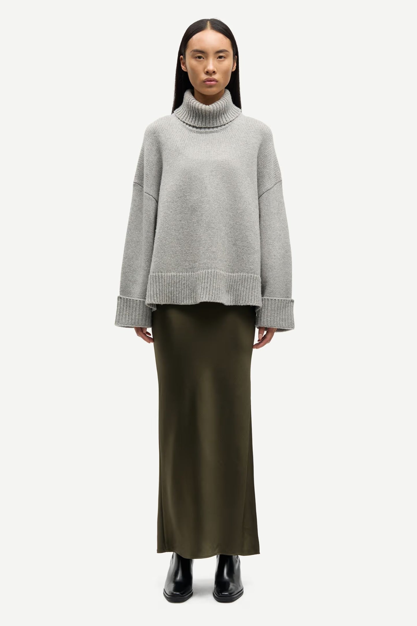 SAMSOE SAKEIKU TURTLENECL GREY