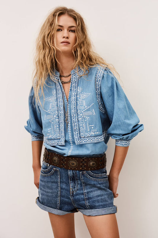 BA&SH LAURA BLOUSE JEANS - S. LABELS