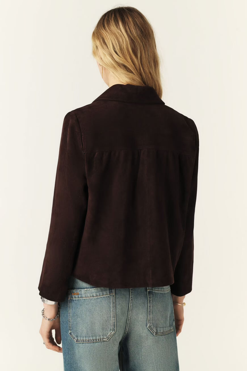 BA&SH SUEDE JACK MILAS CHOCOLAT