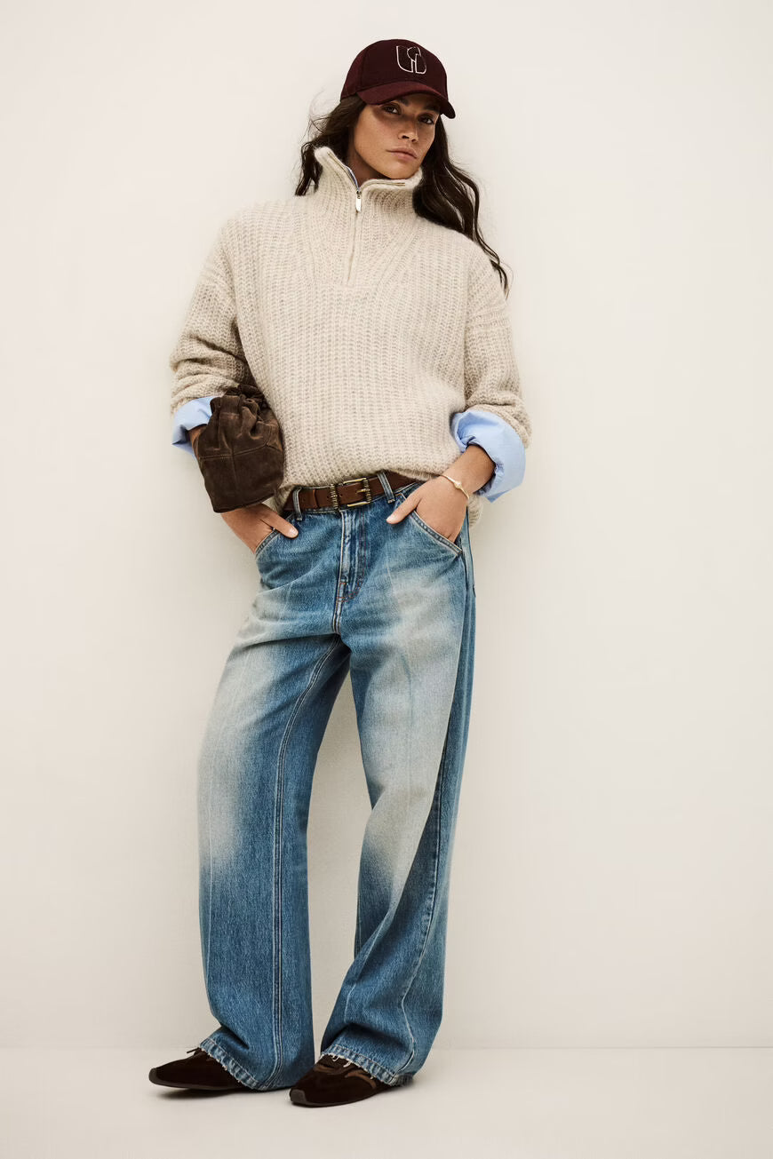 BA&SH BELTANE KNIT SWEATER ECRU