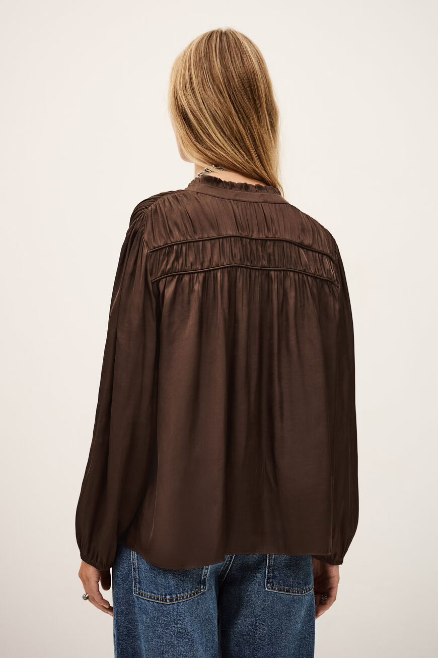 BA&SH CESIRA BLOUSE AUBERGINE - S. LABELS