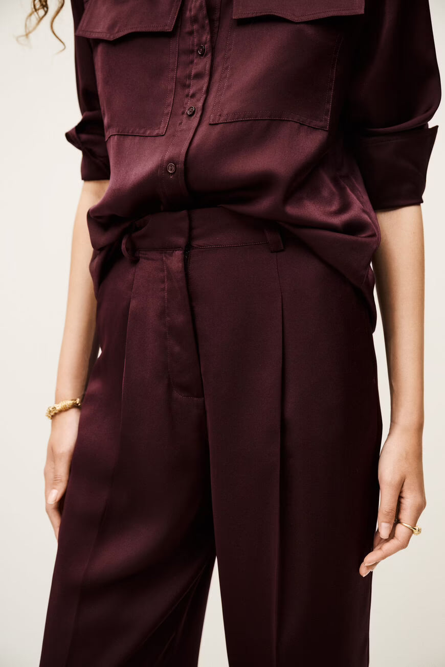 BA&SH FLOWING TROUSERS CHARLY BODEAUX