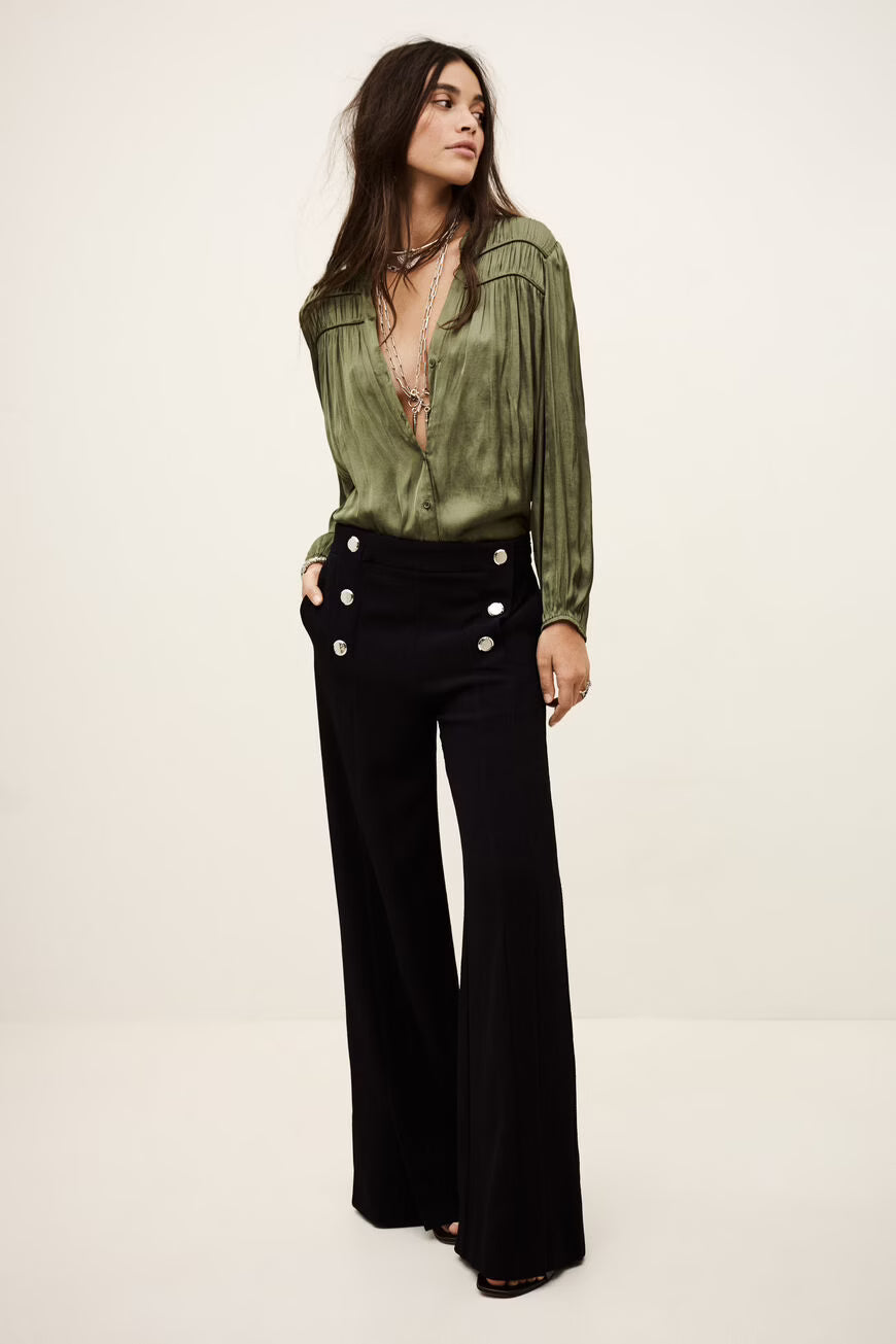 BA&SH FALCON PANTALON MARINE