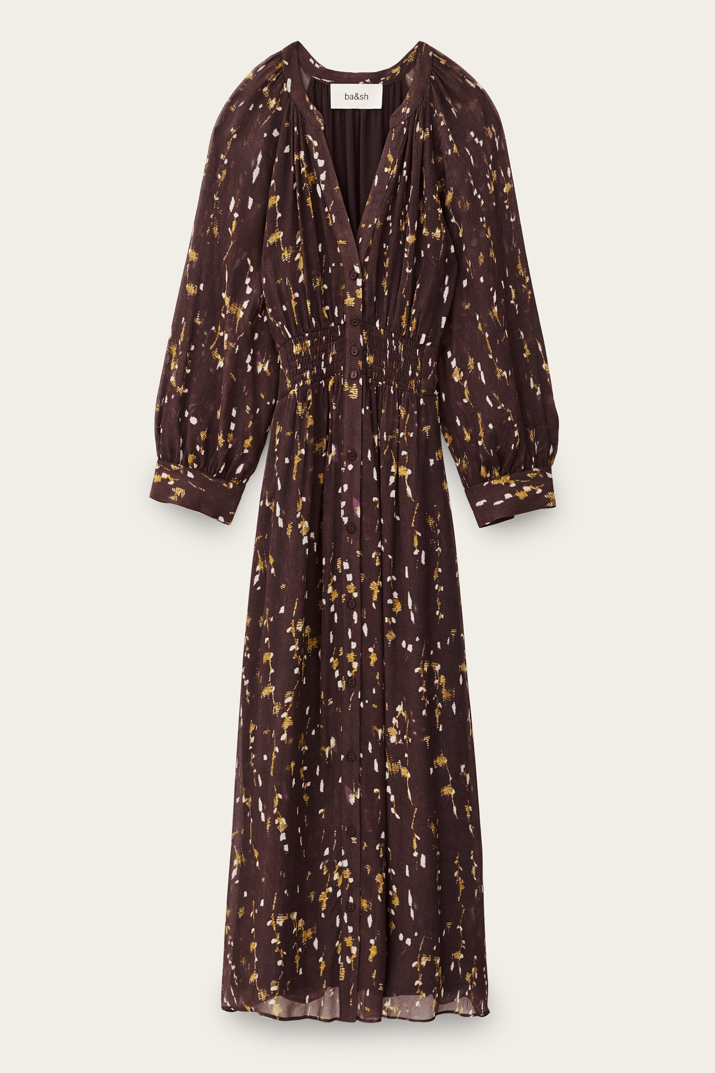 BA&SH MIDI DRESS KARLA BROWN