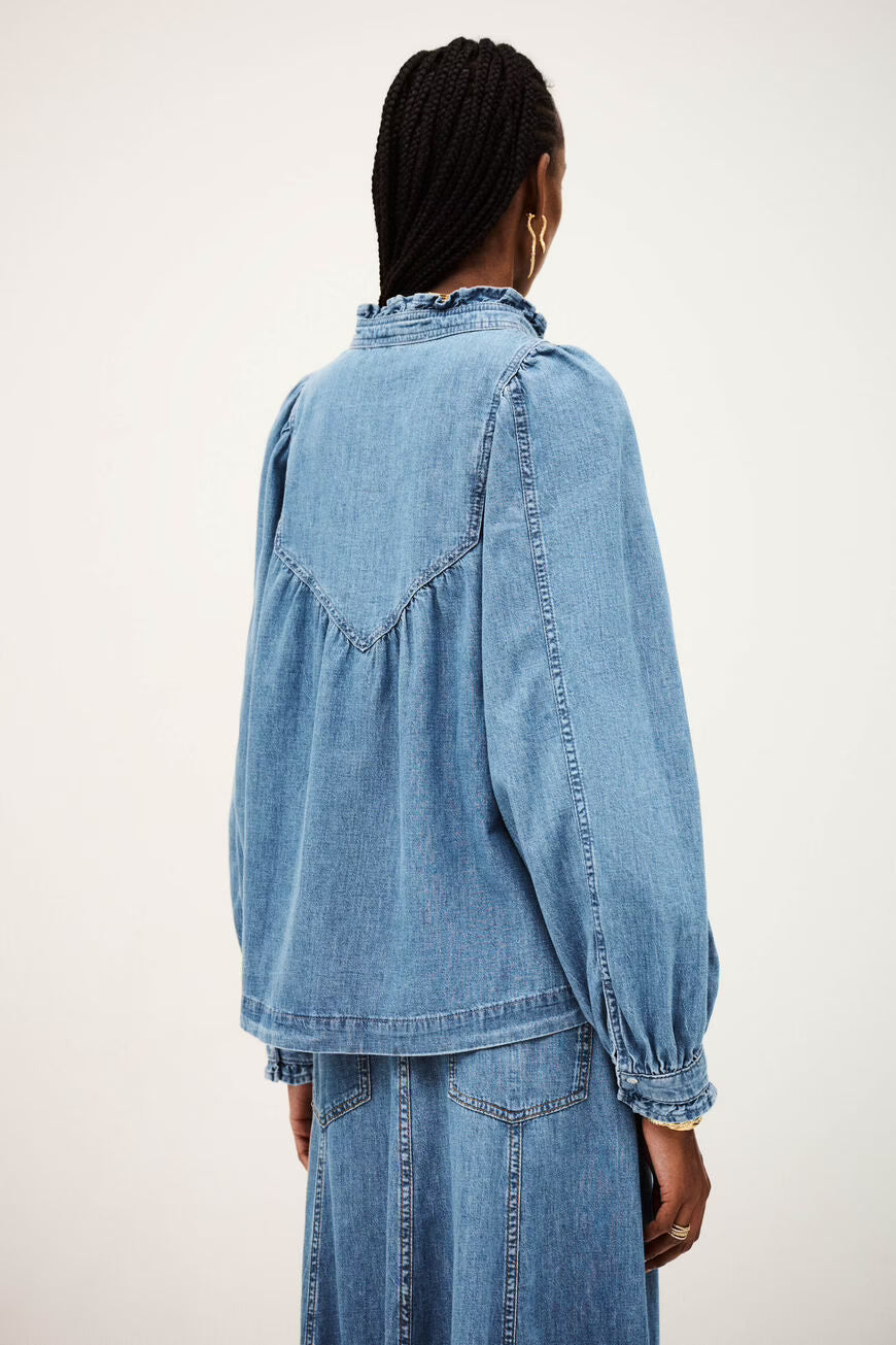 BA&SH DENIM BLOUSE LAY
