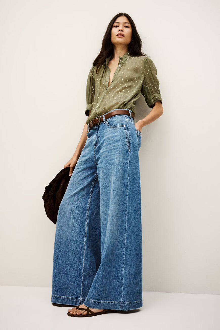 BA&SH MUSIC DENIM FLARED