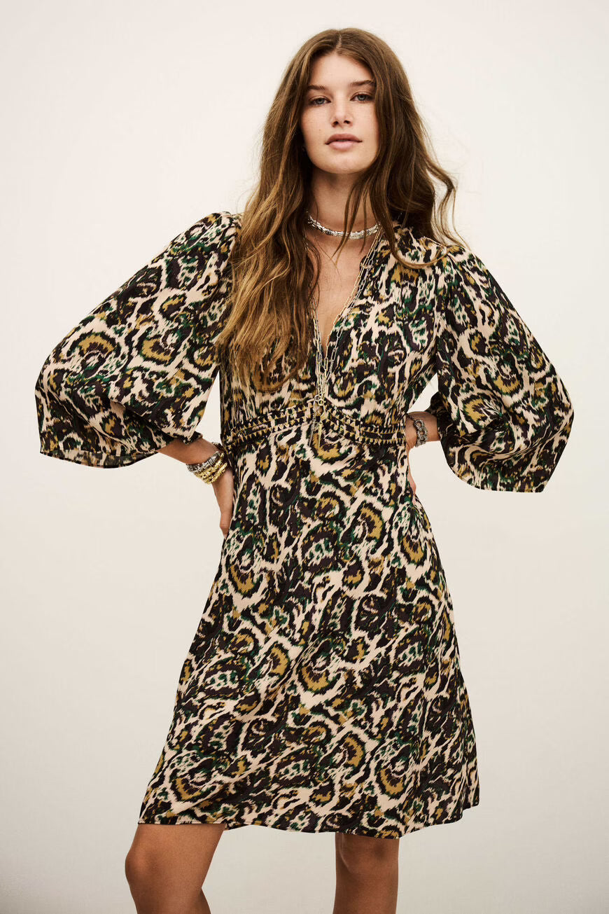 BA&SH ONIA SHORT DRESS GROEN