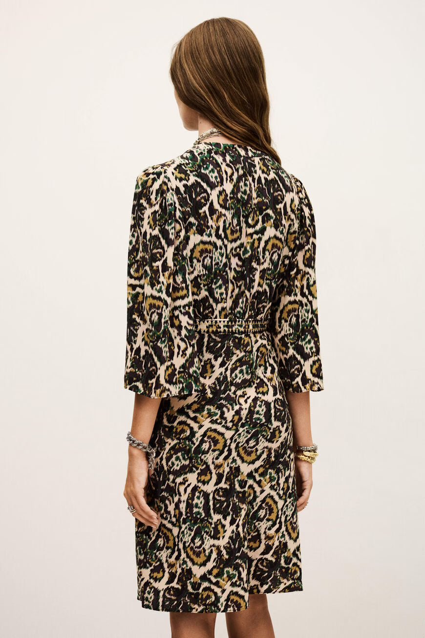 BA&SH ONIA SHORT DRESS GROEN