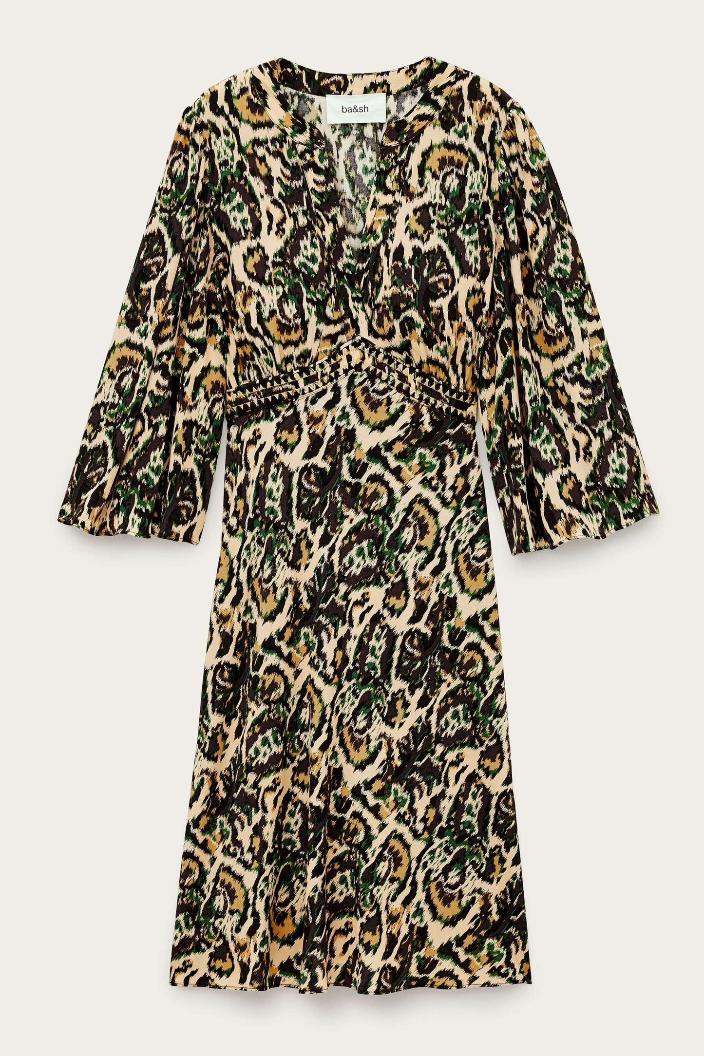 BA&SH ONIA SHORT DRESS GROEN