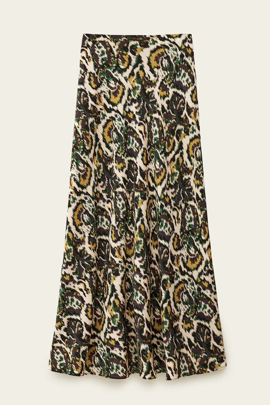 BA&SH ONINTIA MIDI SKIRT GROEN