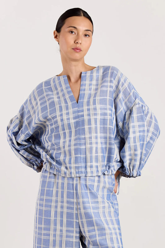STUDIO CLIQUE GABY BLOUSE BLAUW/WIT - S. LABELS