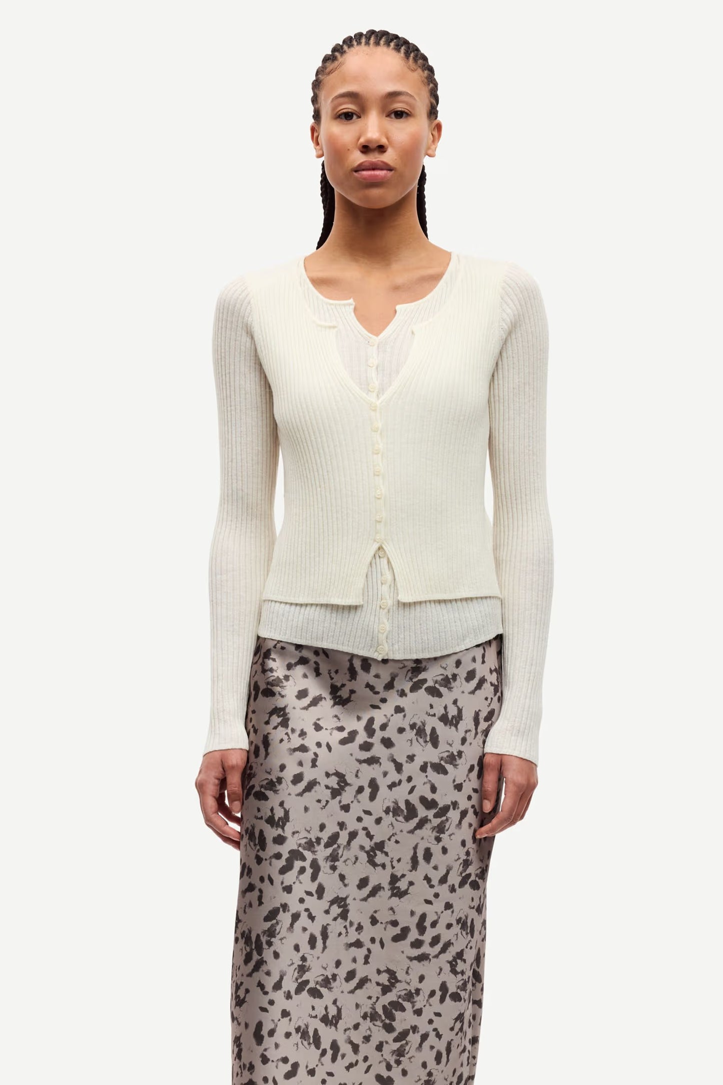 SAMSOE SAJOSE V-NECK CREME
