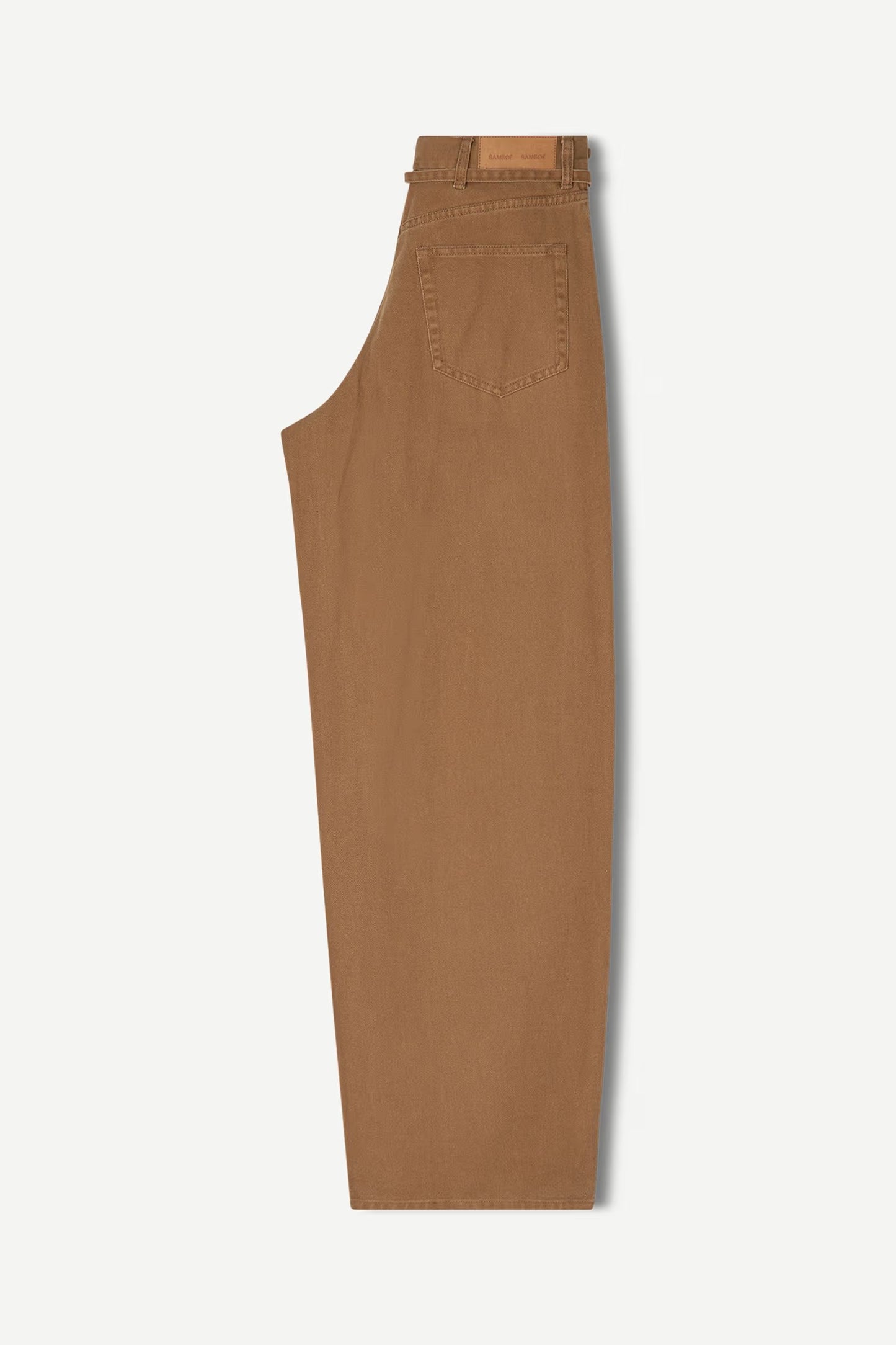 SAMSOE SAHARPER BELT TROUSERS OTTER