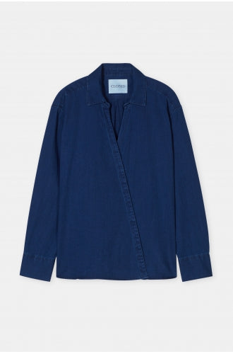 CLOSED ASYMMETRIC DENIM SHIRT