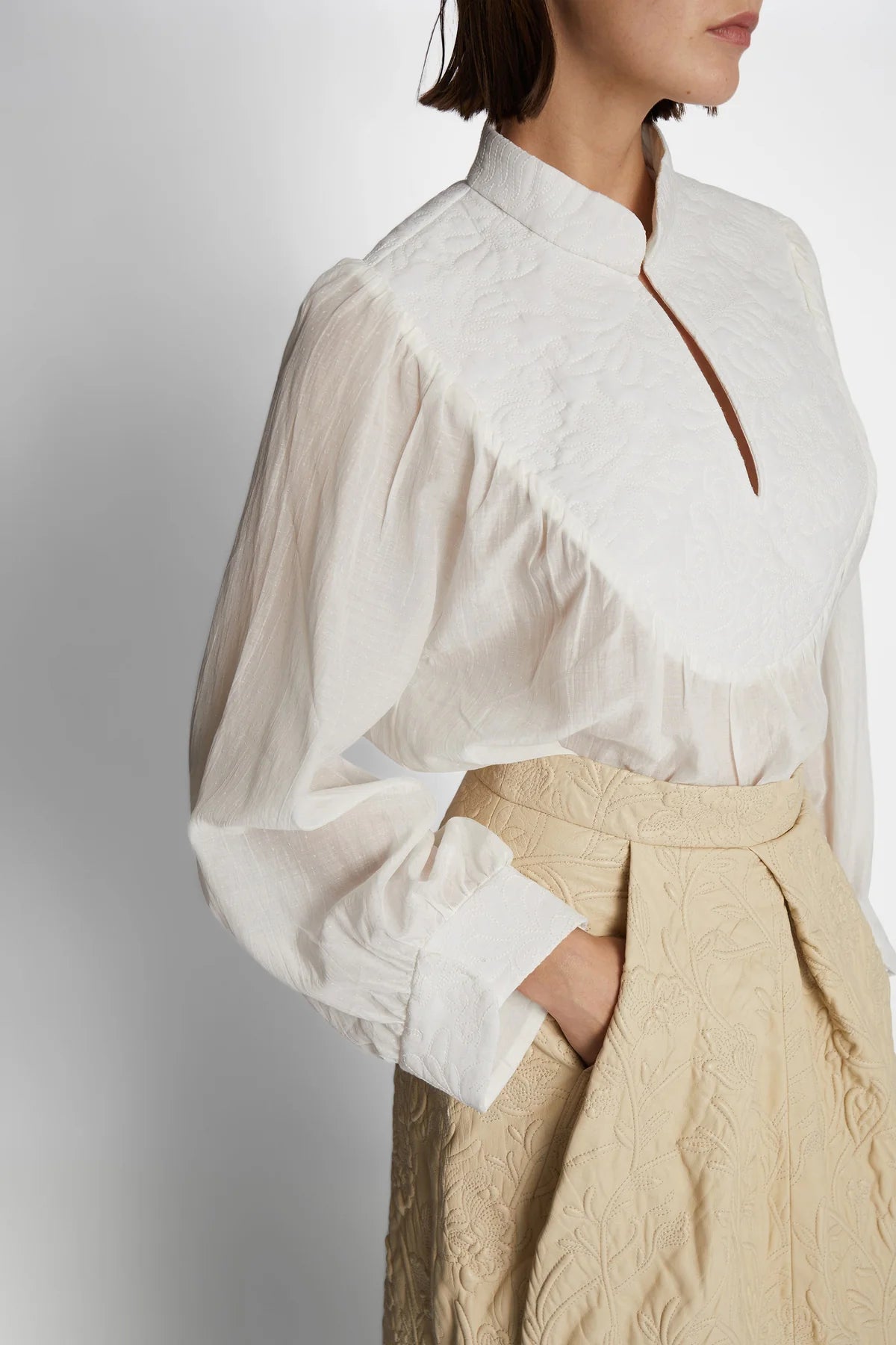 MUNTHE FRANTZ BLOUSE IVORY - S. LABELS