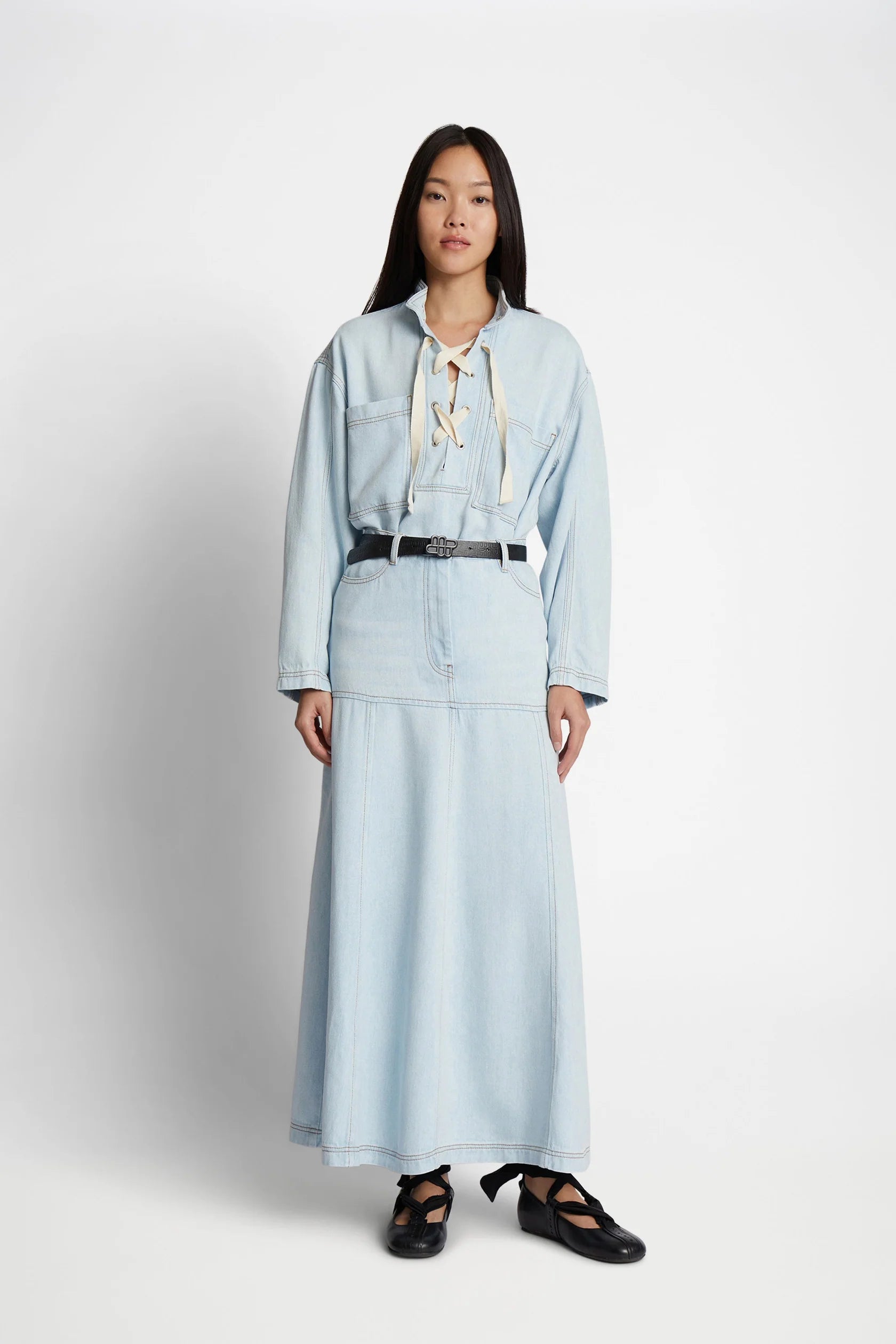 MUNTHE TUXYA SKIRT LIGHT BLUE DENIM - S. LABELS