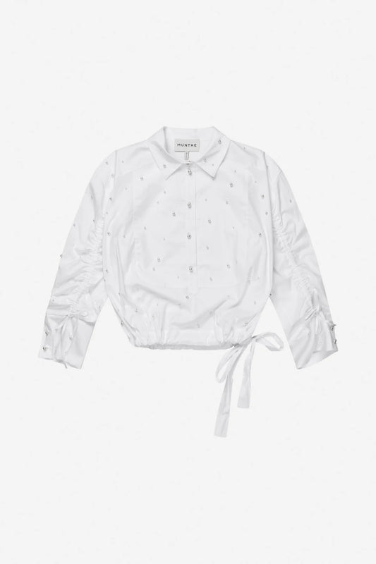 MUNTHE PHEBE BLOUSE PARELS WIT