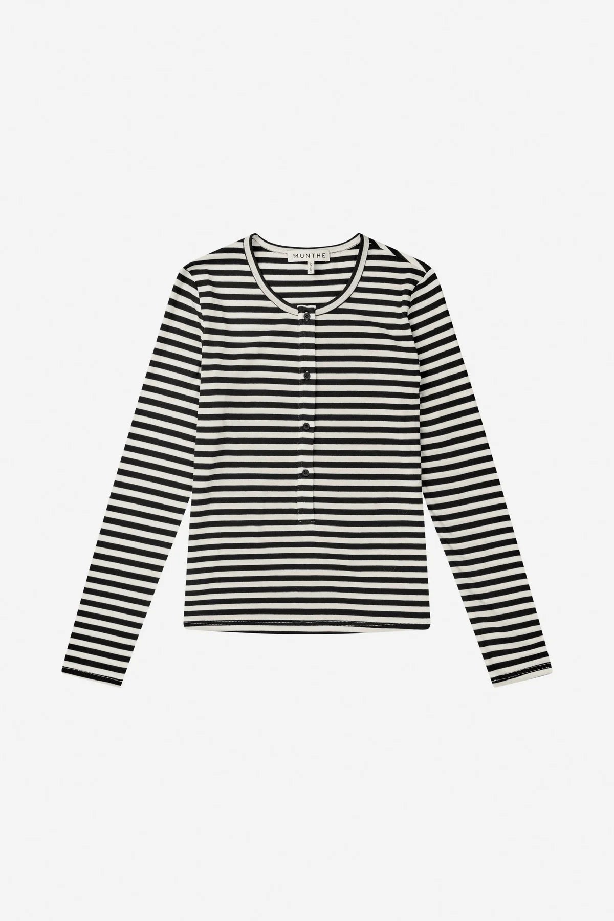 MUNTHE LEVOMA TOP GESTREEPT BLACK