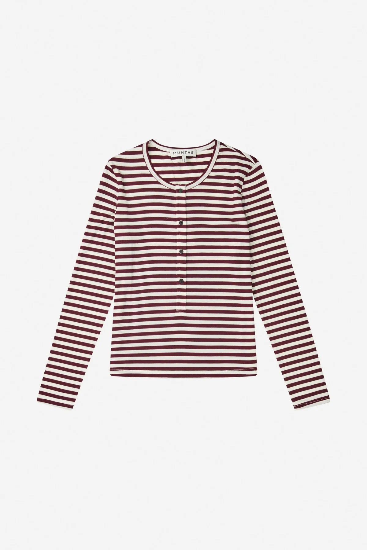 MUNTHE LEVOMA TOP GESTREEPT BORDEAUX