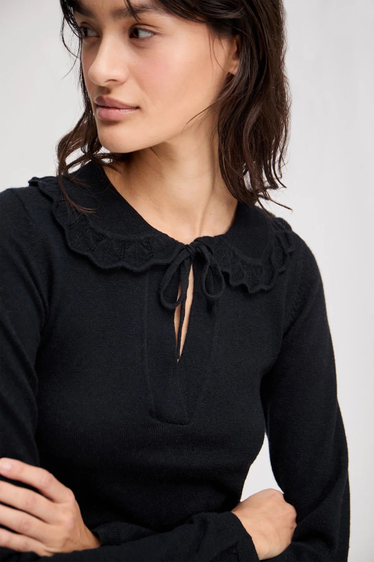 MUNTHE LIVO KNIT POLO BLACK