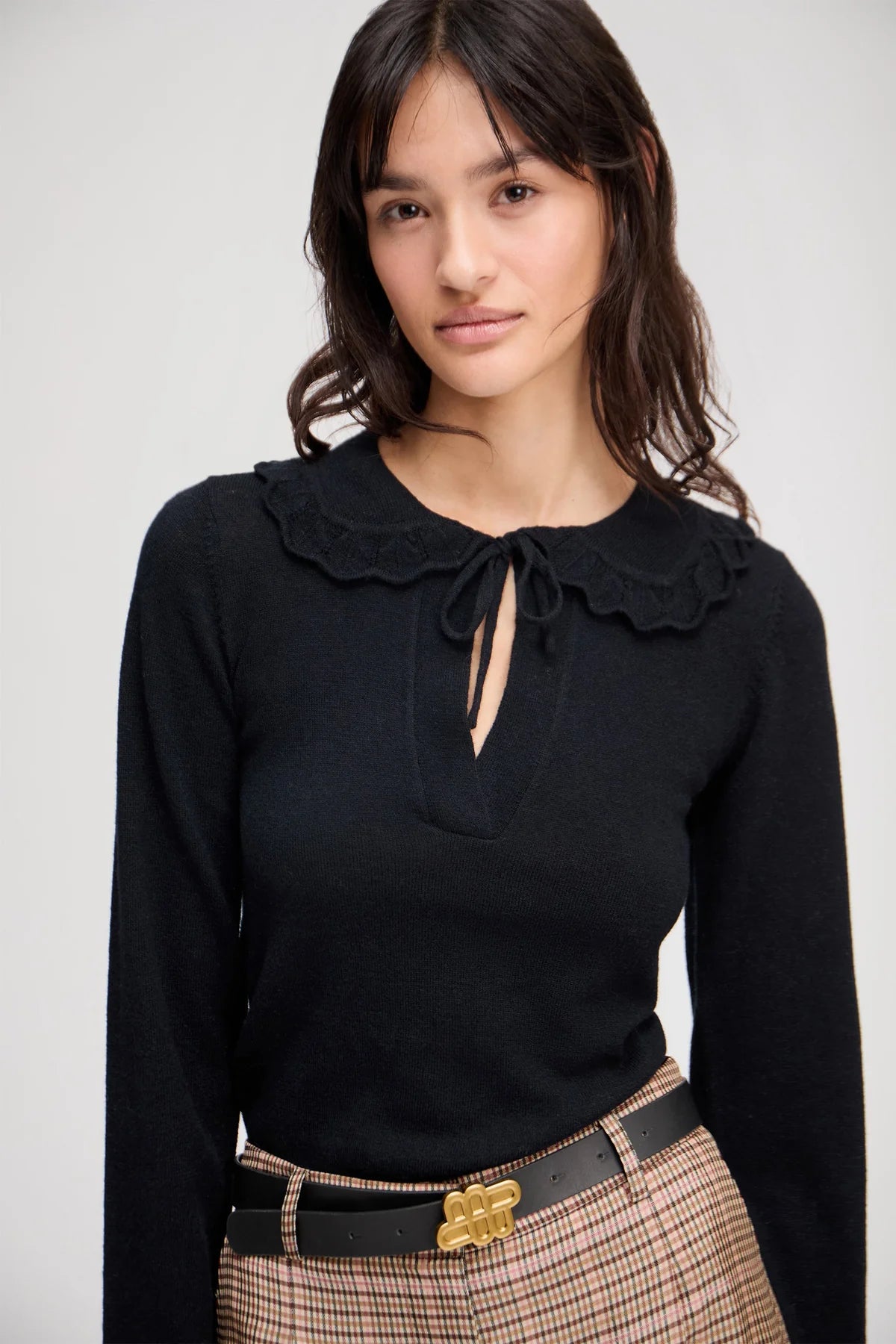 MUNTHE LIVO KNIT POLO BLACK