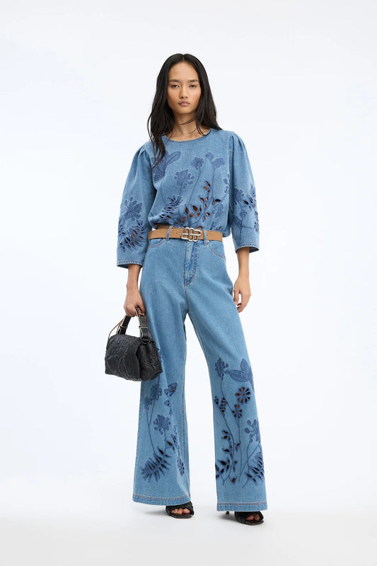 MUNTHE ECUBE JEANS EMBROIDED - S. LABELS