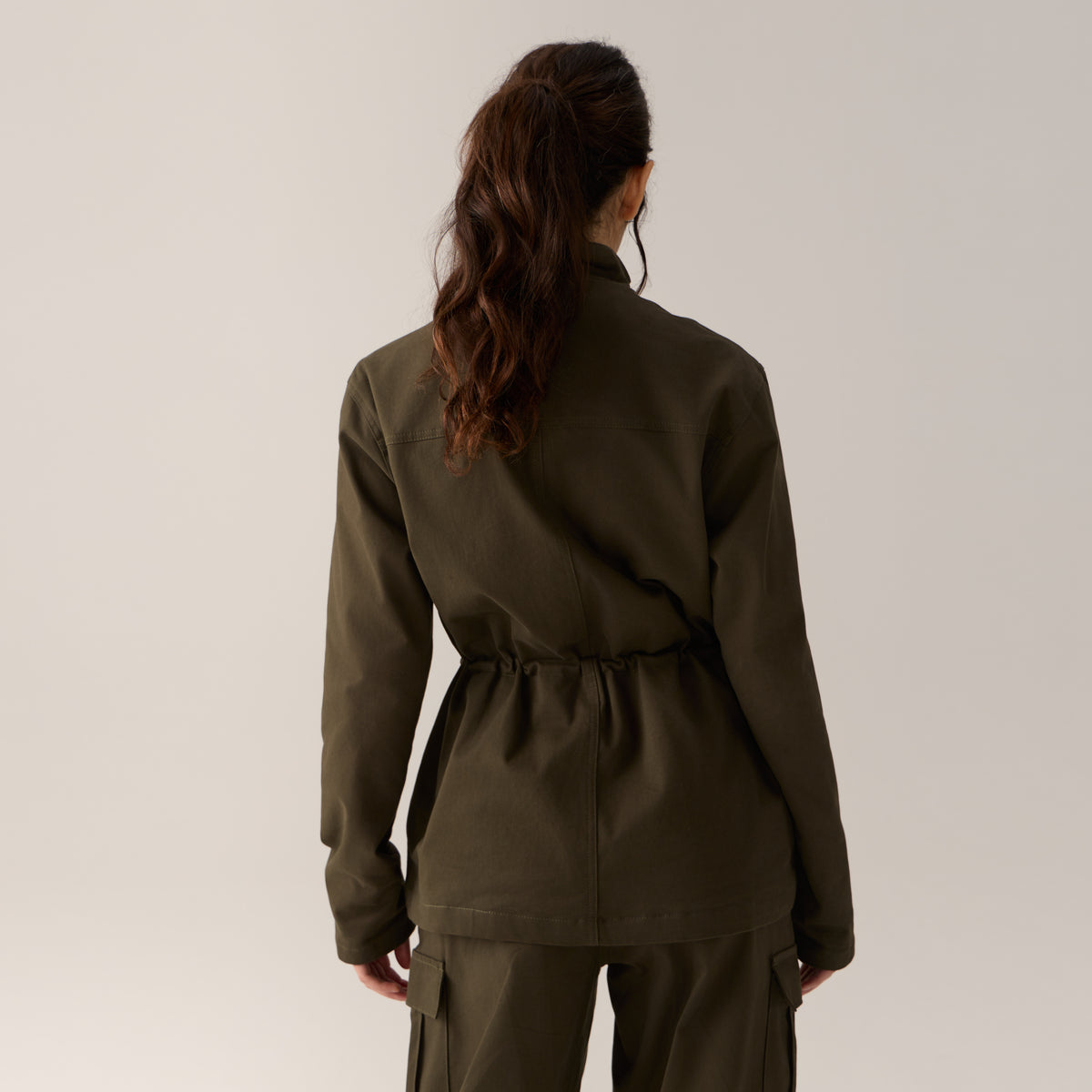 LOIS NURIA CARGO JACKET KHAKI BROWN