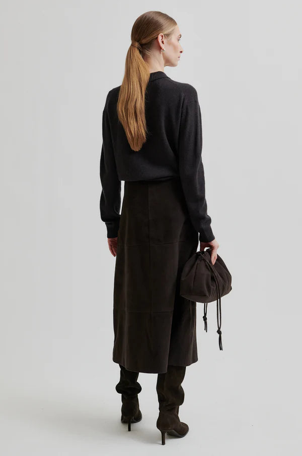 SECOND FEMALE NOORMIE SUEDE MAXI SKIRT