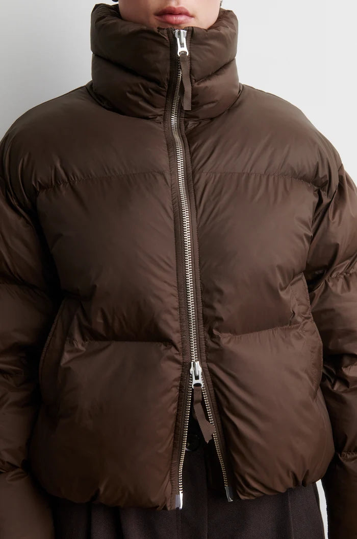 SECOND FEMALE RIYA PUFFER JACKET BROWN