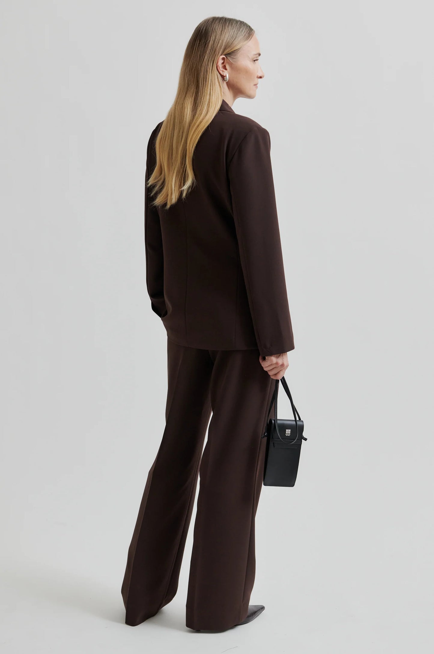 SECOND FEMALE FIQUE FITTED BLAZER CHOCOLATE PLUM