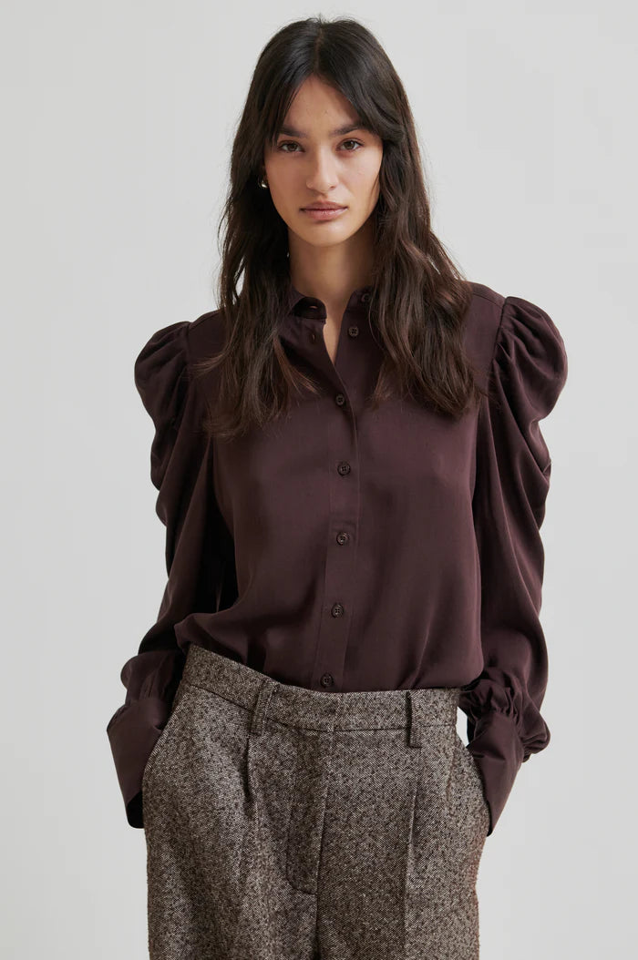 SECOND FEMALE SAMANTHA BLOUSE CHOCOLATE PLUM