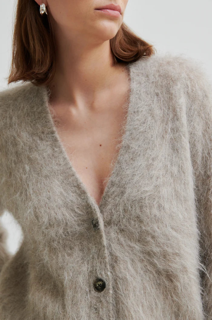 SECOND FEMALE KARLA KNIT CARDIGAN TAUPE