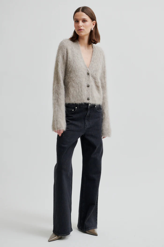 SECOND FEMALE KARLA KNIT CARDIGAN TAUPE