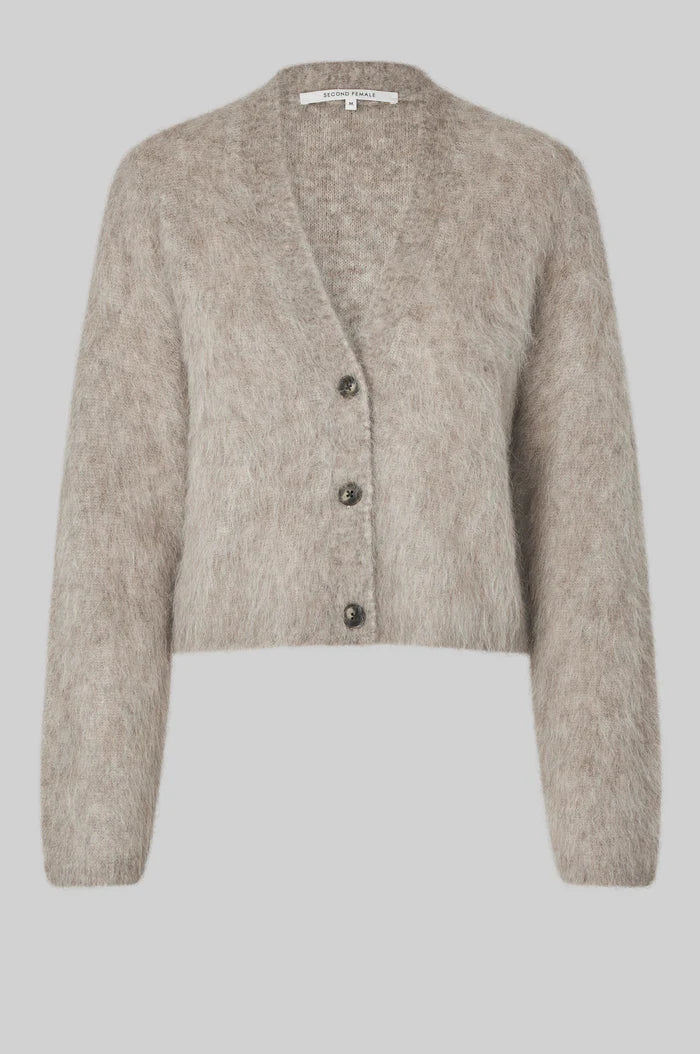 SECOND FEMALE KARLA KNIT CARDIGAN TAUPE