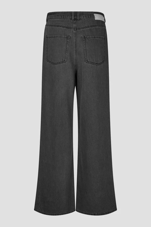 SECOND FEMALE IRVANA DENIM JEANS DARK GREY / BLACK