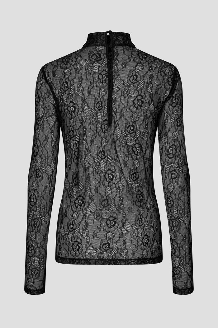SECOND FEMALE LURIA LACE TOP ZWART