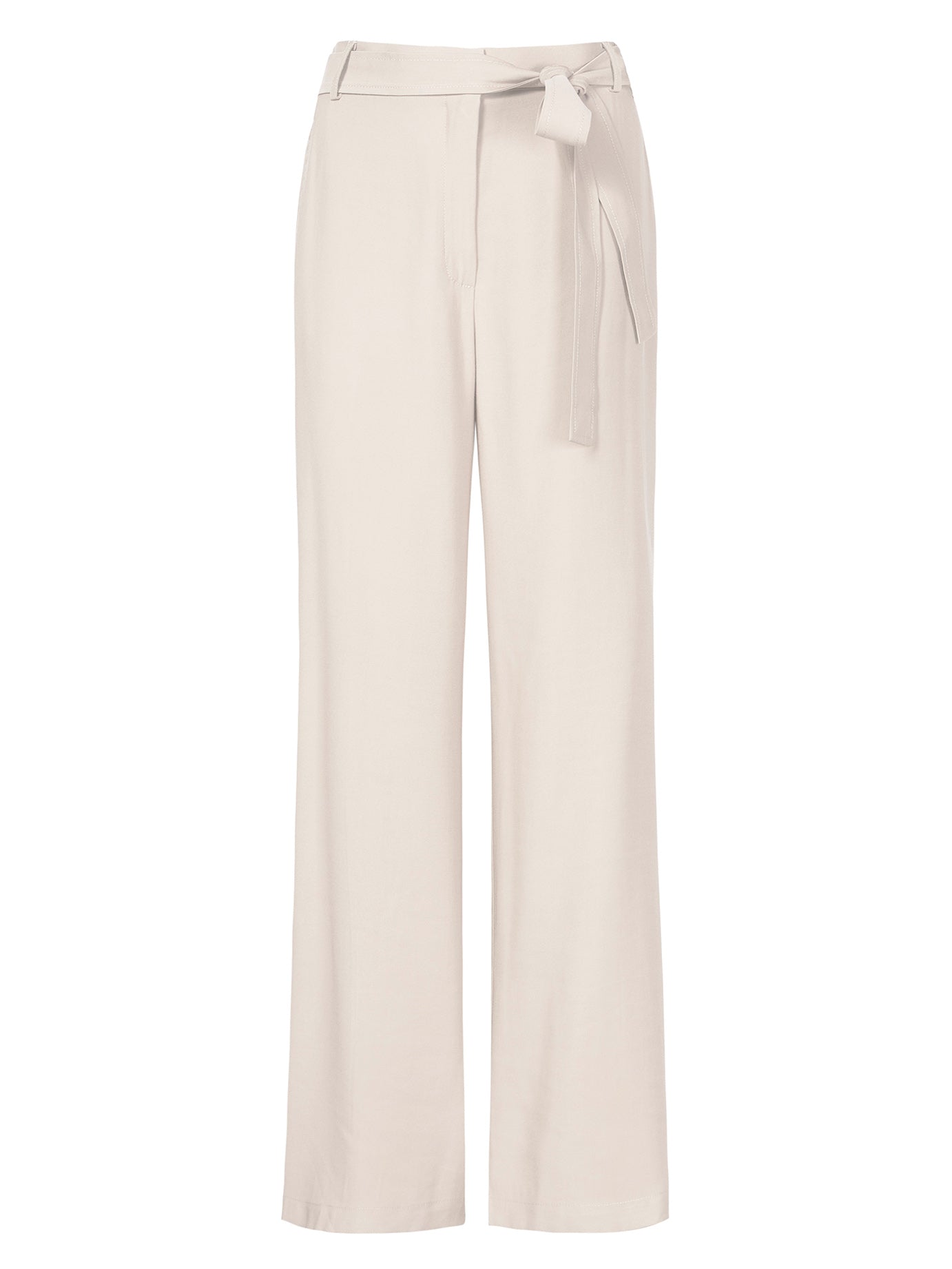 NO MAN'S LAND VISCOSE BROEK MET STRIK ECRU