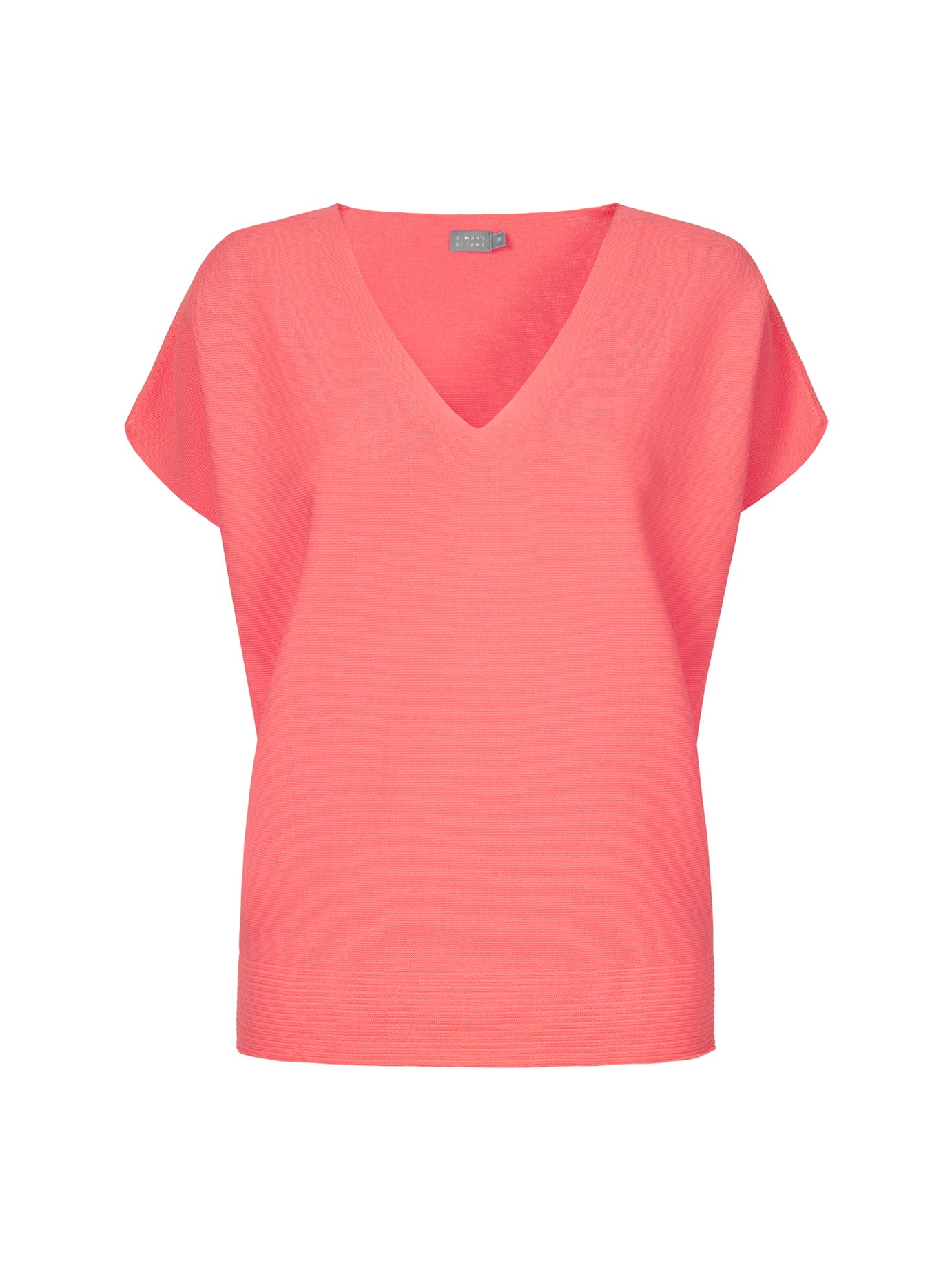 NO MAN'S LAND V NECK TOP CORAL