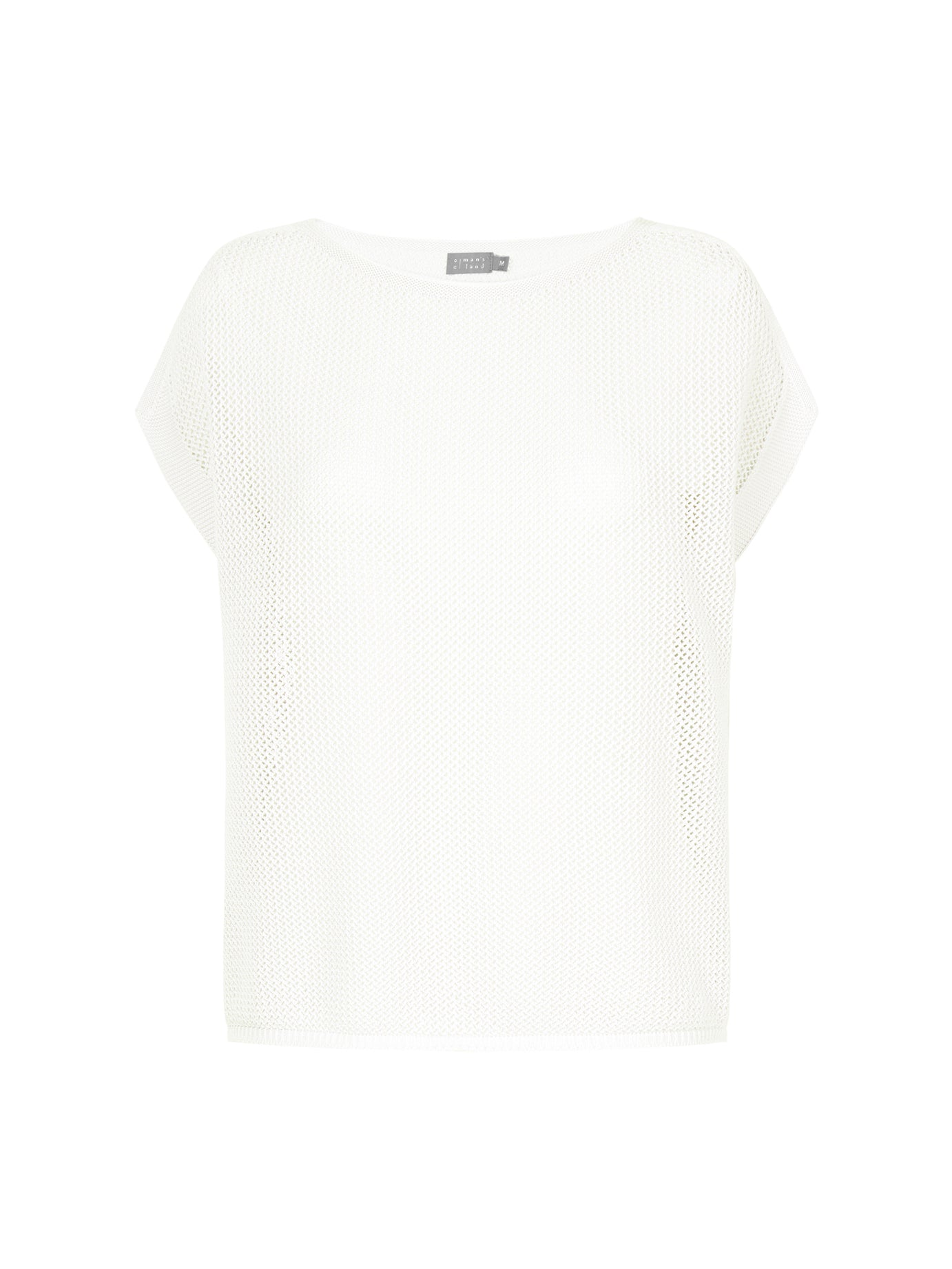 NO MAN'S LAND BOXY MESH TOP ECRU
