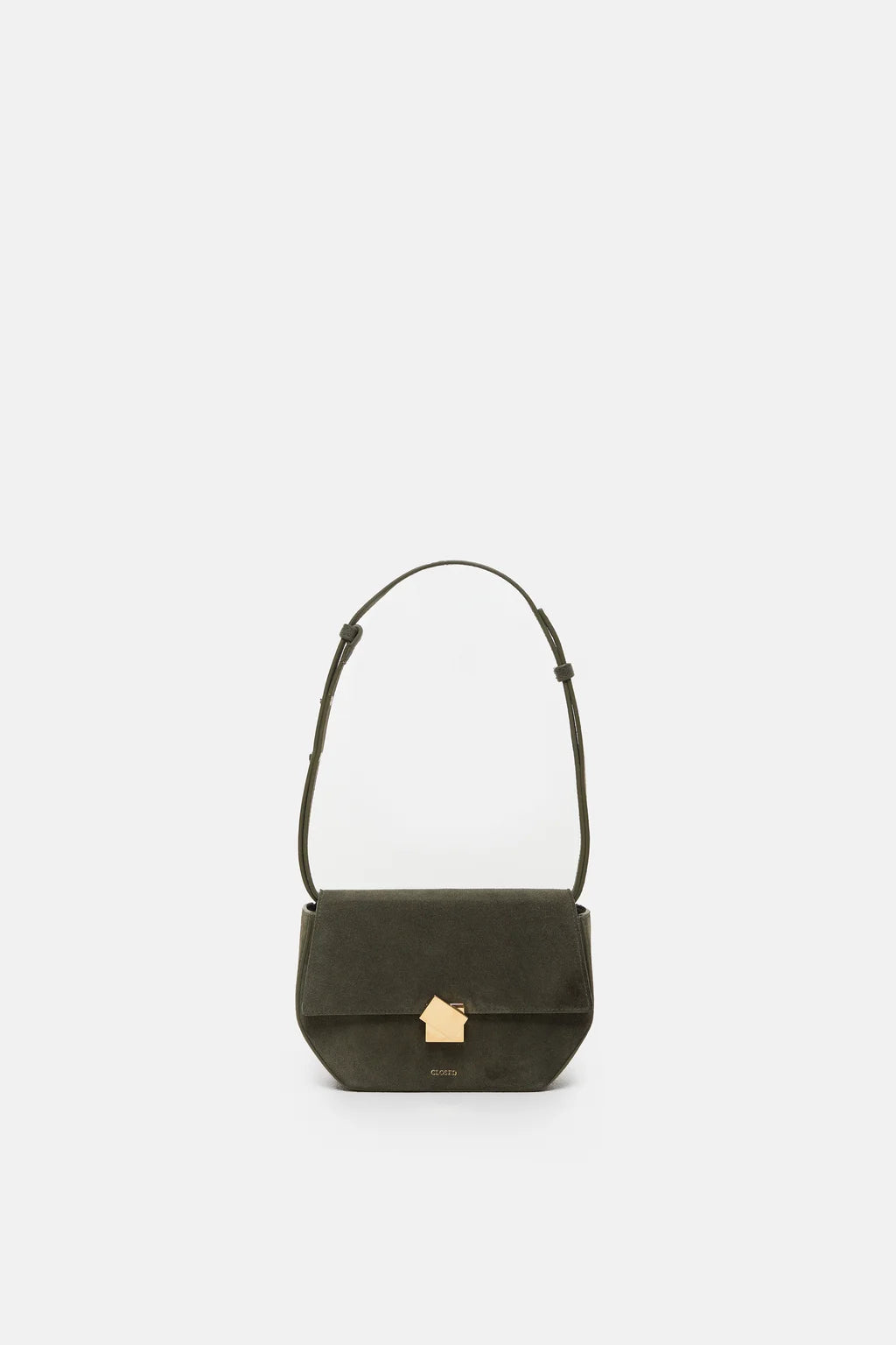 CLOSED BAG ONE SMALL SUEDE GREEN