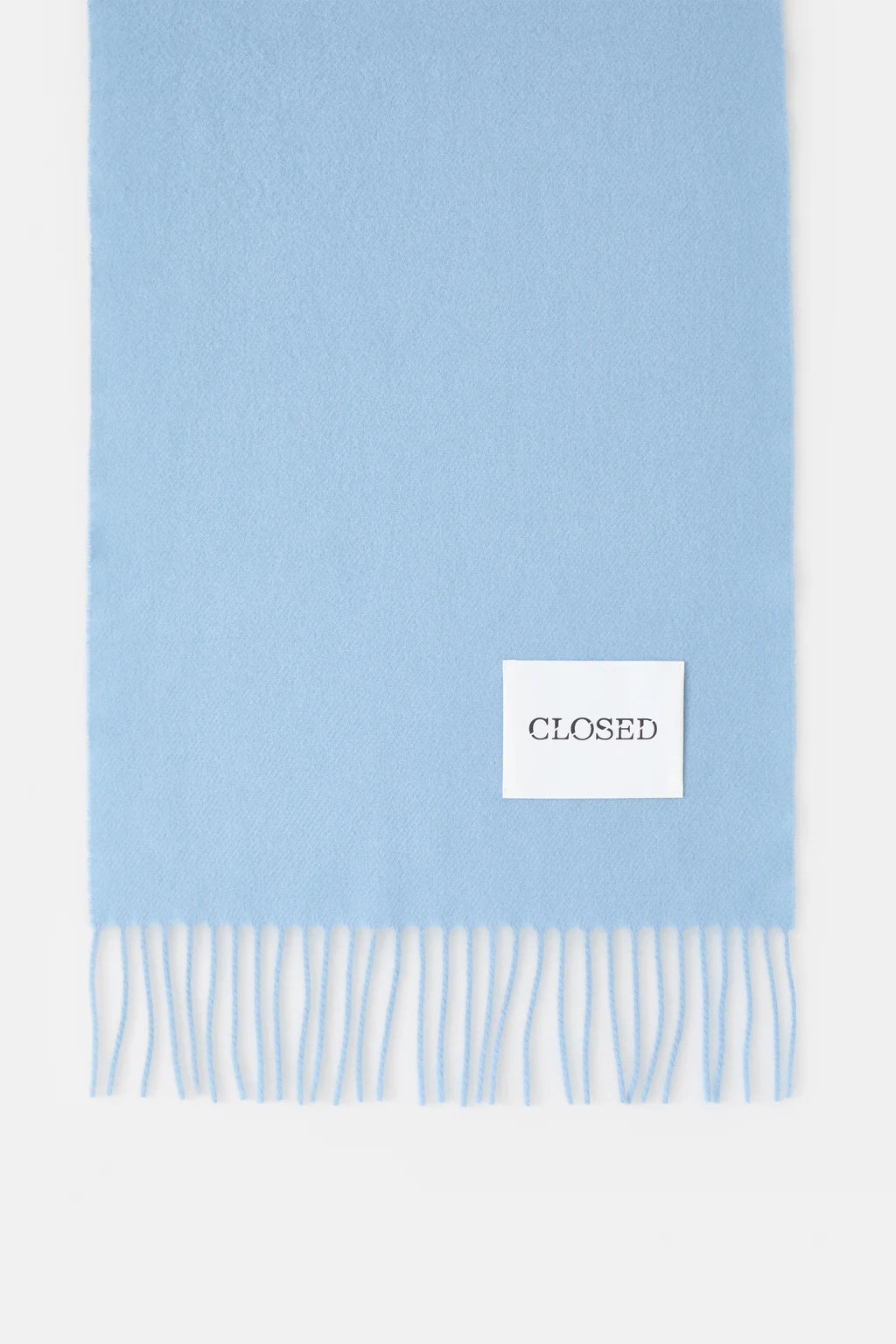 CLOSED SCARF WOOL POWDER BLUE