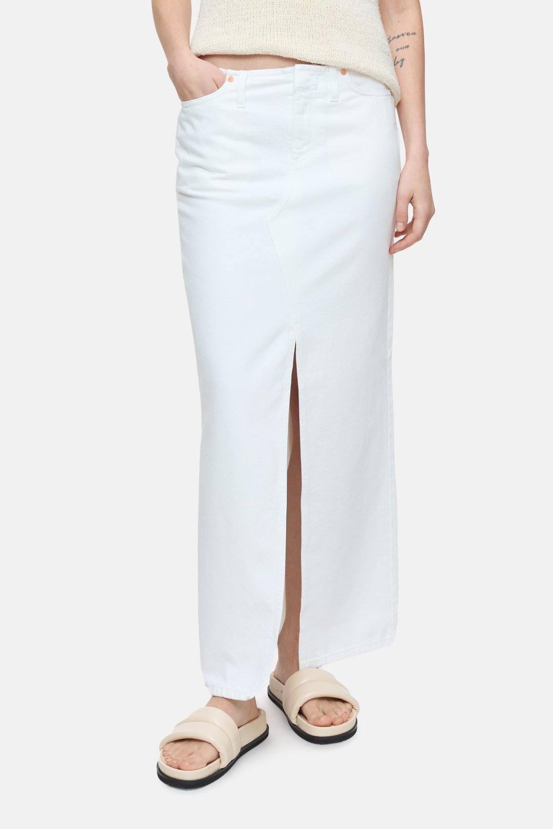 CLOSED MAXI ROK WHITE - S. LABELS