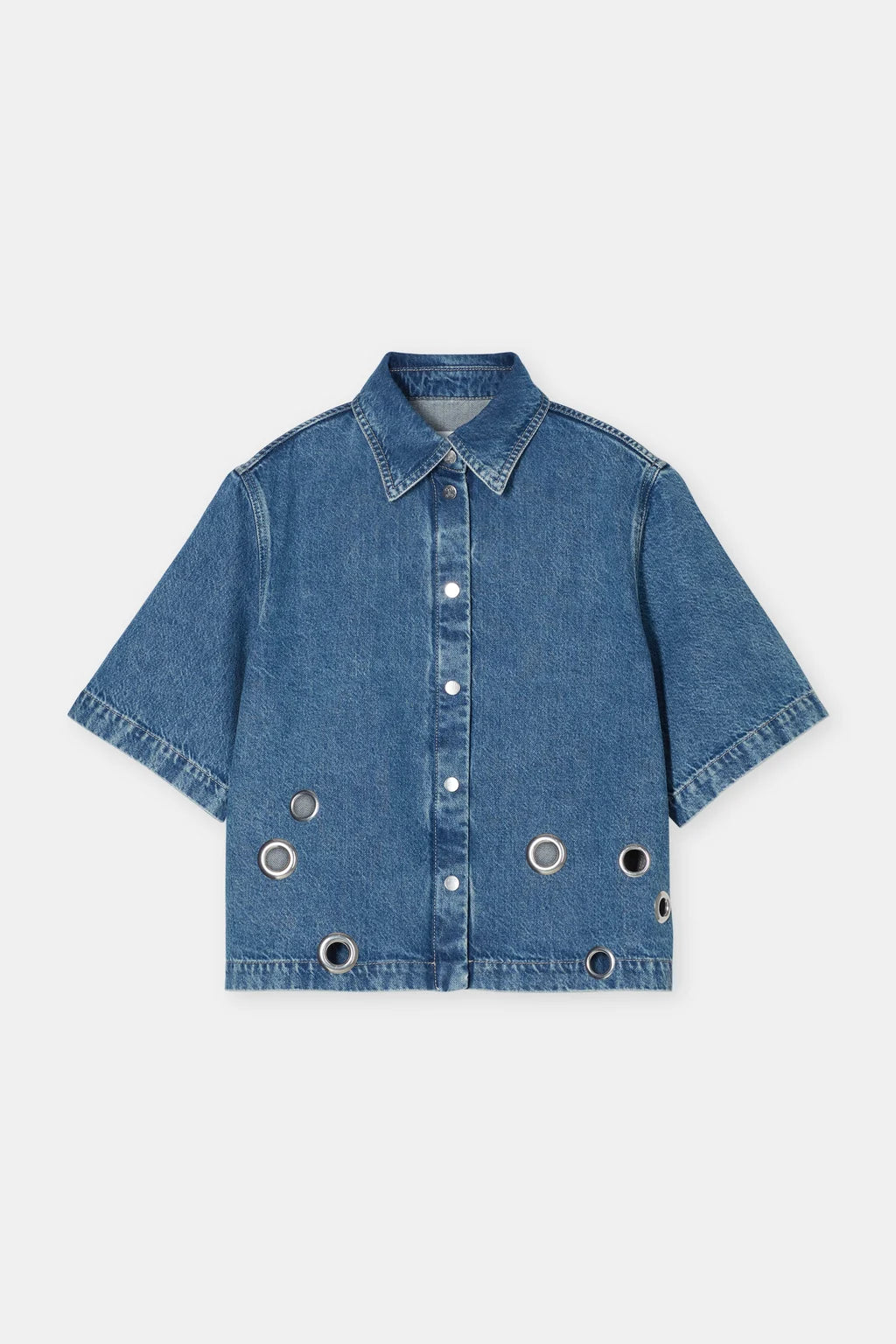 CLOSED DENIM HEMD KM STUD RINGS